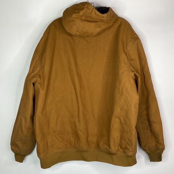 Vintage Dickies Brown Canvas Insulated Hooded Chore Barn Jacket XL - Picture 8 of 14